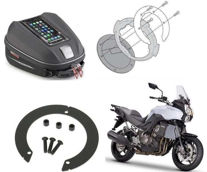 Imagem de Bolsa Tanque Givi St611+Bocal Givi Bf04 Kawasaki Versys 1000