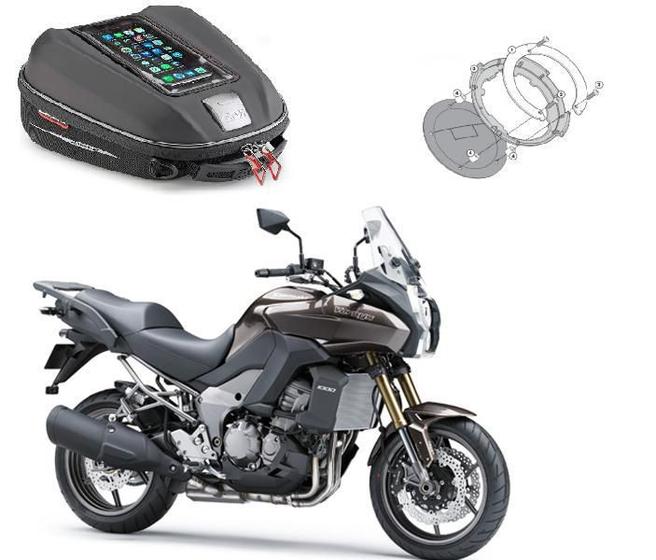 Imagem de Bolsa Tanque Givi St611+ Bocal Givi Bf29 Kawasak Versys 1000