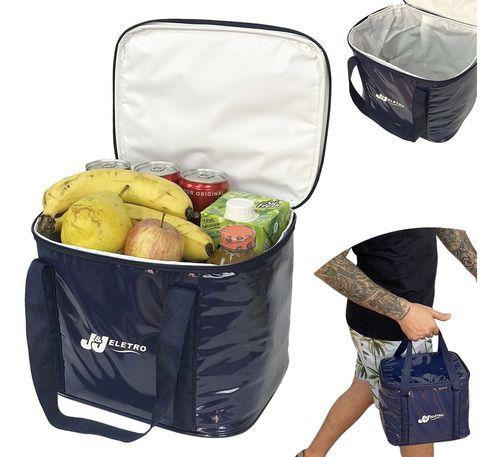 Imagem de Bolsa Térmica 10 Litros Marmita Lanche Frutas Camping Latas Cerveja Refrigerante Agua Praia Parque