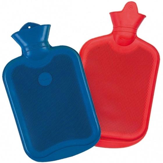 Imagem de Bolsa Térmica 2 Litros Compressa Água Quente Fria Borracha Dor Cólica Dores (cores azul e vermelha)