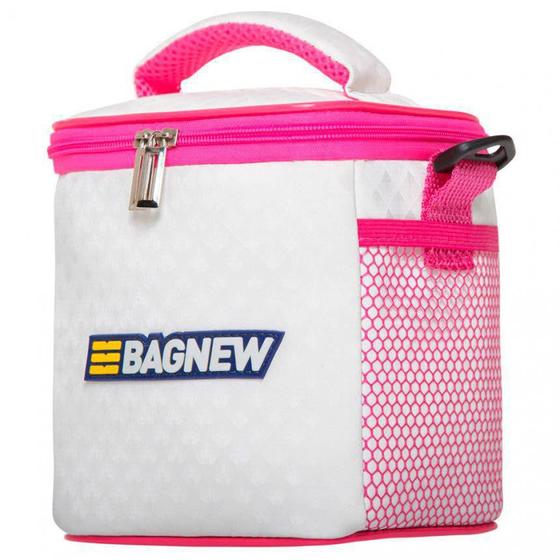 Imagem de Bolsa Térmica 2 Potes - Branca Com Rosa Style Fashion