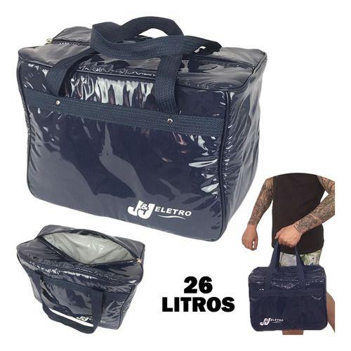 Imagem de Bolsa Térmica 26 Litros Grande Cooler Bebidas Cerveja Refrigerante 45 Latas Viagem Praia Camping