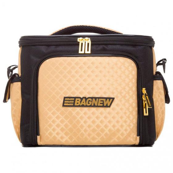 Imagem de Bolsa Térmica 3 Potes - Preta com Dourado Fit Fashion - Bag New