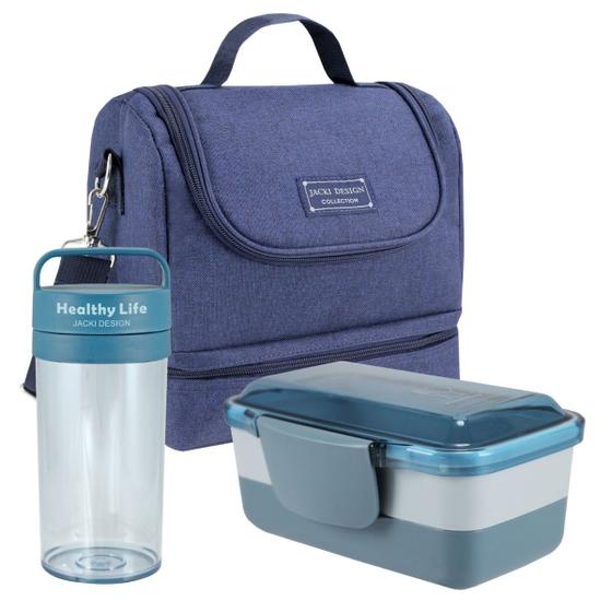 Bolsa Térmica Concept + Marmita e Copo Jacki Design Azul Menor preço em Bolsa Térmica Concept + Marmita e Copo Jacki Design Azul