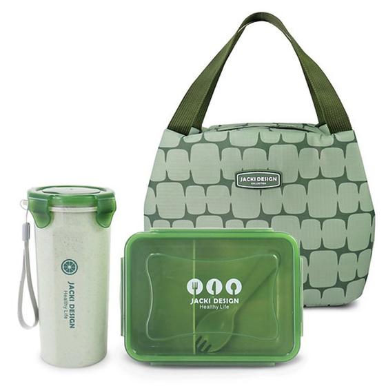 Imagem de Bolsa Térmica Marmita Copo Fitness Kit 3 Peças Elementos