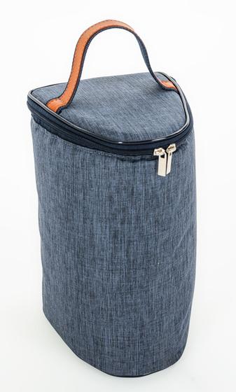 Imagem de Bolsa Térmica Porta Vinho Espumante Uísque Gin Especiarias 3 Garrafas Com Alça - PV3-JEANS