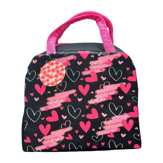 Imagem de Bolsa Termica Preto e Rosa - 22x12x18cm - 1 unidade - Rizzo