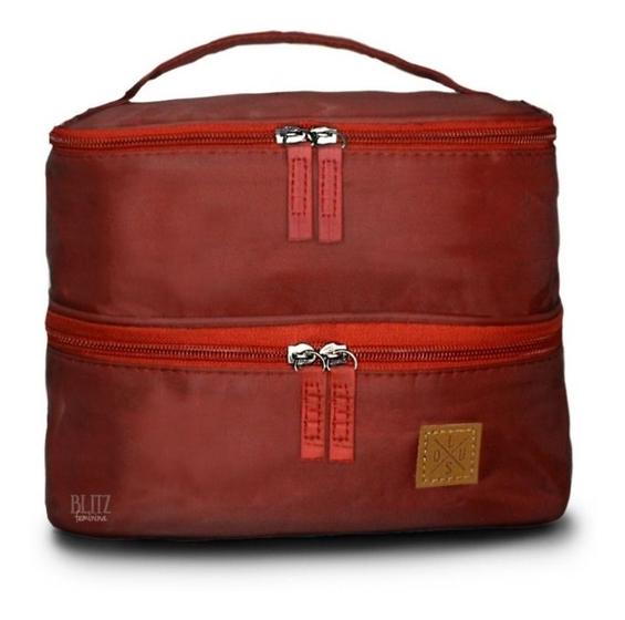Imagem de Bolsa Térmica Quadrada Para Lanches Com 2 Compartimentos QLS Duas Cores