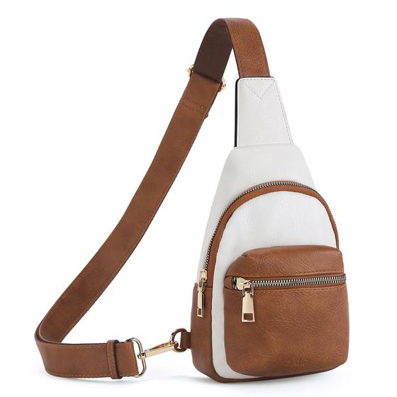 Imagem de Bolsa tipo estilingue CLUCI Small Vegan Leather Crossbody para mulheres