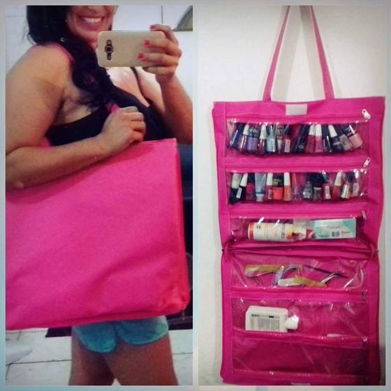 Imagem de bolsa tipo sacola para esmaltes bolsa para manicures