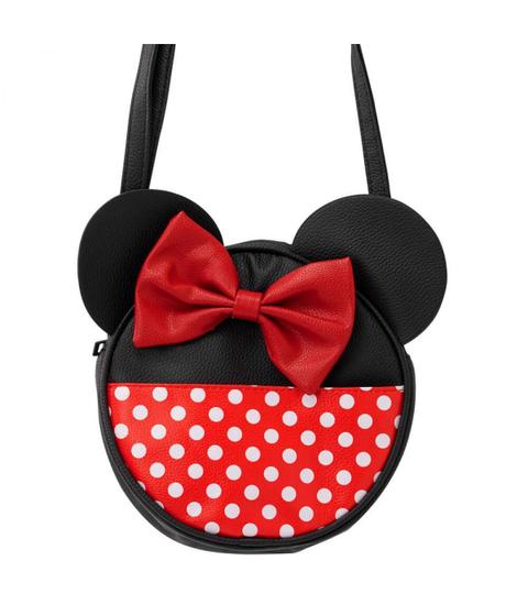 Imagem de Bolsa Tiracolo Circular Disney Rosto Minnie 22X6X22 Cm