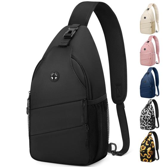 Imagem de Bolsa tiracolo Pritent Trendy Sling, mochila impermeável preta