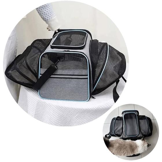 Imagem de Bolsa Transporte Expansível Pet Luxo Cães E Gatos Viagens Passeios