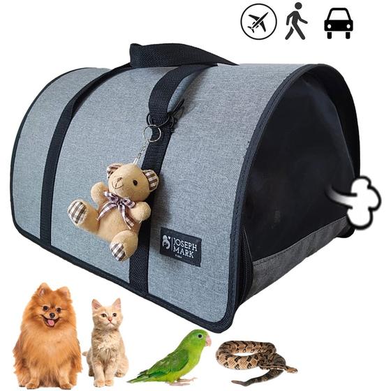Imagem de Bolsa Transporte Pet Luxo Cães E Gatos Avião Preto rf04-2