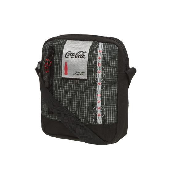Imagem de Bolsa Transversal Coca Cola Explorer Preta com Cinza