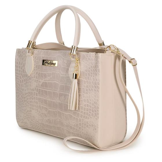 Imagem de Bolsa Transversal Com Alça de Mão Haldrys Estampada e Detalhes em Metal