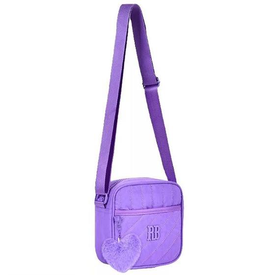 Imagem de Bolsa Transversal Feminina com Bolso Rebecca Bonbon Lilas