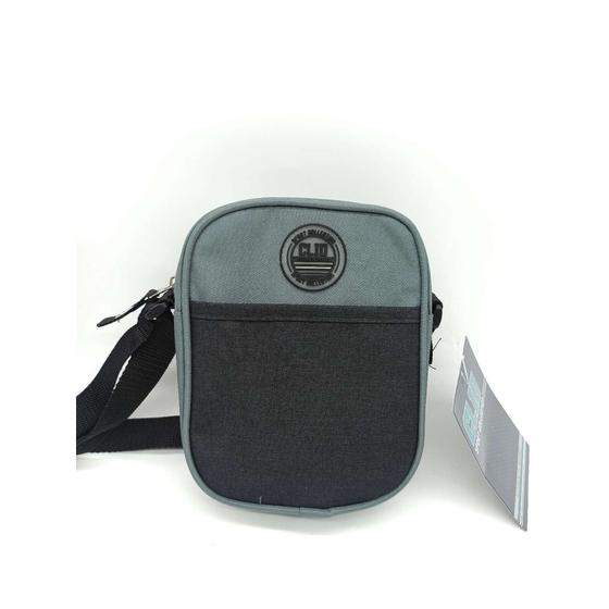 Imagem de Bolsa Transversal Masculina Unissex Clio Style Com Bolso Telado Ou Liso Cores Neutras