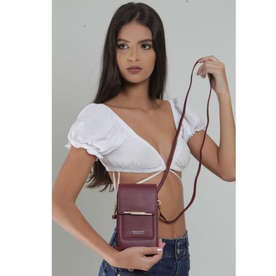 Imagem de Bolsa Transversal Pequena Feminina Linda Estilosa Passeio