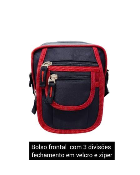 Imagem de Bolsa transversal shoulder bag  5 divisões  regulavél