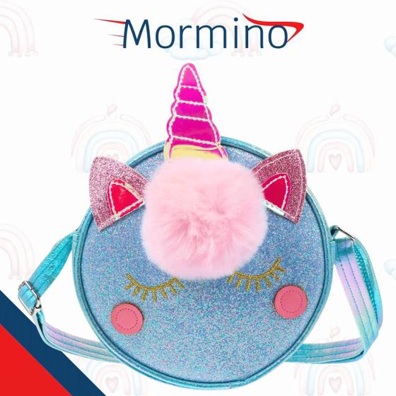 Imagem de Bolsa Transversal Unicórnio Infantil Com Nécessaire Felpudo