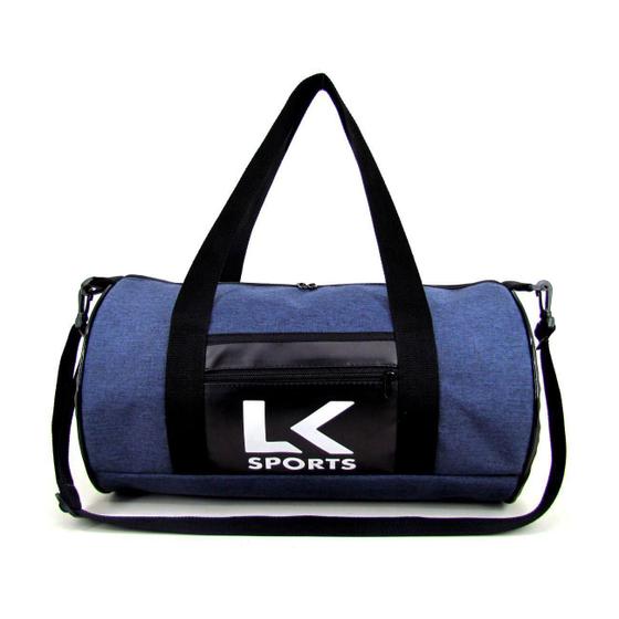 Imagem de Bolsa Treino Academia Fitness Futebol Look Jeans Azul Mar