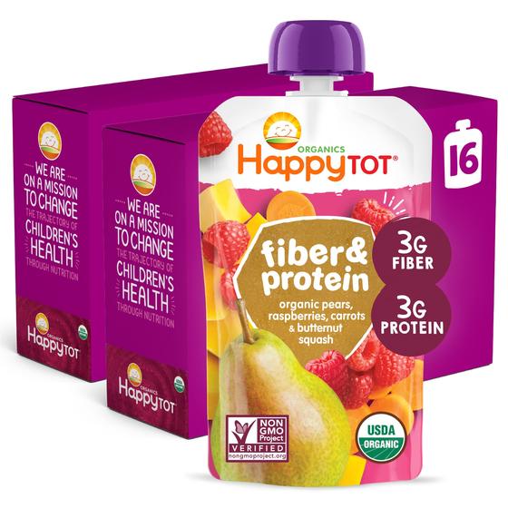 Imagem de Bolsas de Comida para Bebês Happy Tot Organics - Fase 4 (118ml - Pacote com 16)