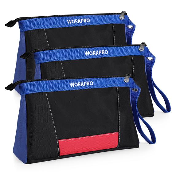 Imagem de Bolsas de ferramentas WORKPRO 12, bolsa pequena pesada de 7x12", pacote com 3