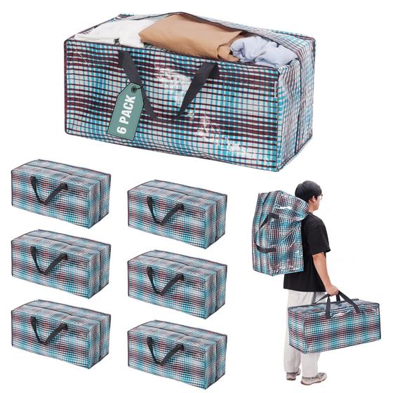 Imagem de Bolsas móveis WORKPRO, pacote com 6, extra grandes, com zíperes e alças
