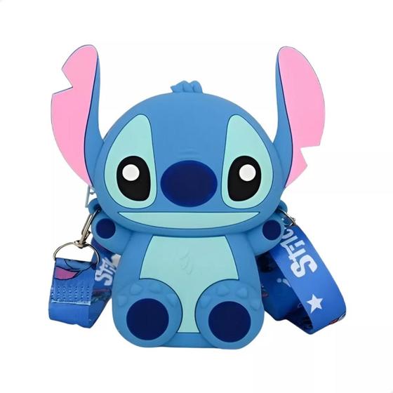 Imagem de Bolsinha Infantil Lilo Stitch Silicone Mini Com Alça Lançamento Novidade