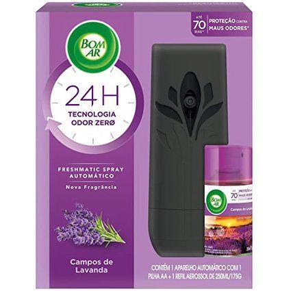 Bom Ar Air Wick Aromatizador Spray Automático Freshmatic Aparelho + Refil Lavanda 250ml Menor preço em Bom Ar Air Wick Aromatizador Spray Automático Freshmatic Aparelho + Refil Lavanda 250ml