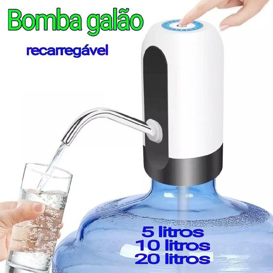 Bomba De Água Bebedouro Elétrico - Recarregável Usb Galão 20lts Automático Menor preço em Bomba De Água Bebedouro Elétrico - Recarregável Usb Galão 20lts Automático