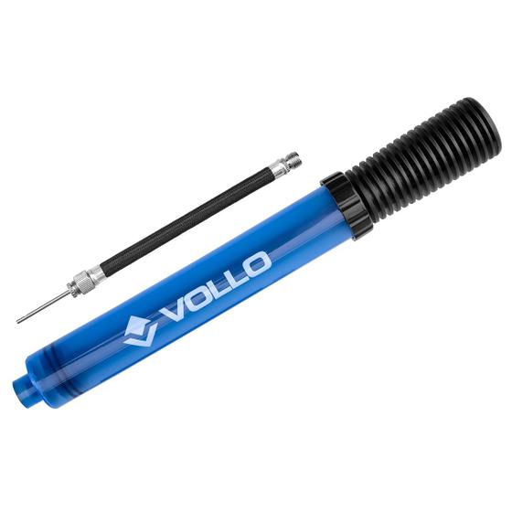 Imagem de Bomba de Ar Acrílico Sistema Dupla Ação Bico Metal Extensor Resistente Vollo