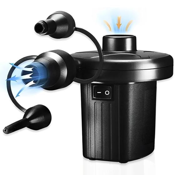 Imagem de Bomba De Ar Eletrica Compacta Com Função De Desinflar Bexigas Colchões