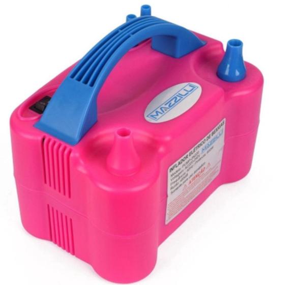 Imagem de Bomba de ar elétrica para inflar bolas bexigas de festa produtos infláveis compressor portátil com 2 bicos
