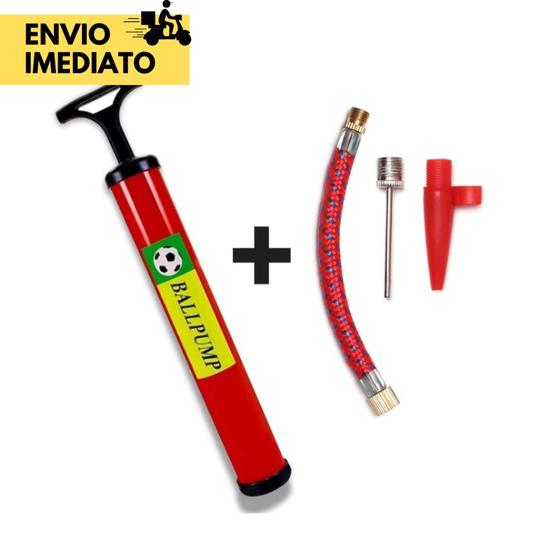 Imagem de Bomba de Ar Manual para Encher Bolas de Futebol Basquete Vôlei Futsal Balão de Bexiga, Pneu de Bicic