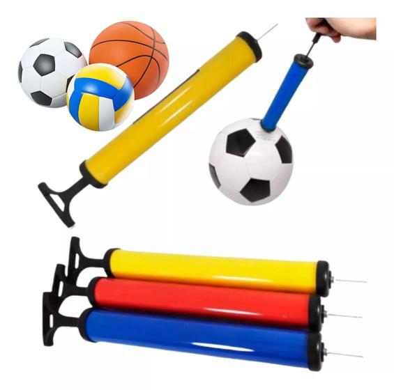 Imagem de Bomba De Ar Manual Portátil Inflar Bola De Futebol, Basquete 19 Cm