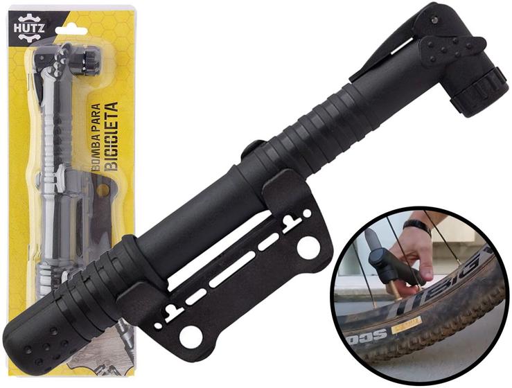 Bomba De Ar Manual Portátil Para Bicicleta Infláveis Cor Preto 23,5cm Nylon E Ferro Hutz é ruim? Bomba De Ar Manual Portátil Para Bicicleta Infláveis Cor Preto 23,5cm Nylon E Ferro Hutz é boa?