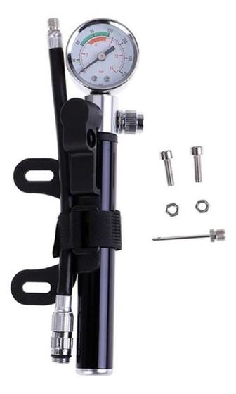 Imagem de Bomba De Ar Para P Bicicleta Com Mini Com Manômetro 150Psi