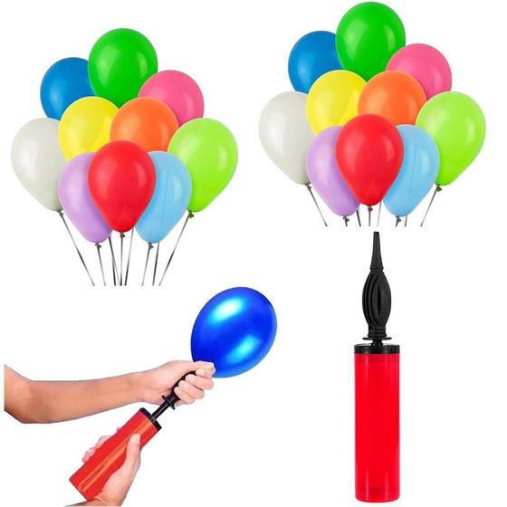 Imagem de Bomba De Encher Bexiga Balão - Manual - Inflador Bexiga