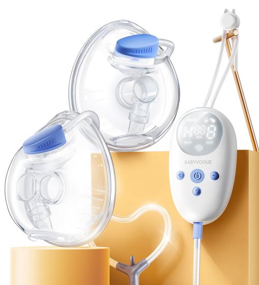 Imagem de Bomba de leite elétrica BabyVogue Wearable Hands-Free 230ml azul