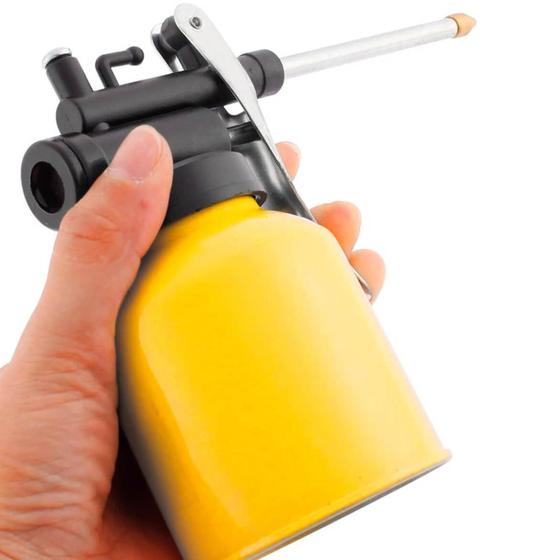 Imagem de Bomba de Óleo Almotolia de Aço Bico Rígido 200ml Lubrificação Profissional