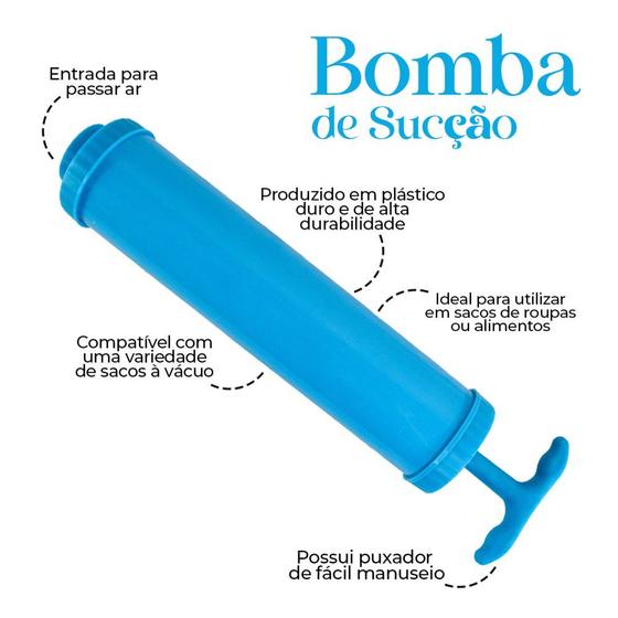 Imagem de Bomba de Sucção Para Organizador Saco à Vácuo