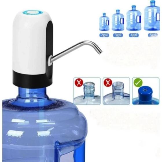 Imagem de Bomba Eletrica Galao Agua 20 Litros Garrafao Bateria Recarregavel USB