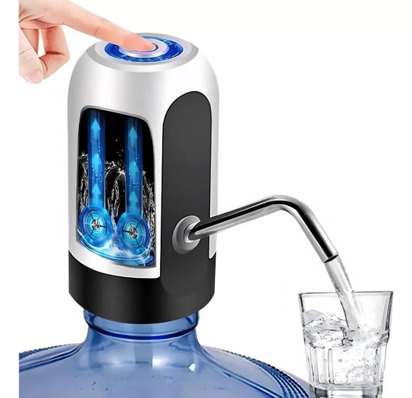 Imagem de Bomba Elétrica Universal Água Dispenser Automático Com Carregamento Usb Galão De 5L 10L 20L