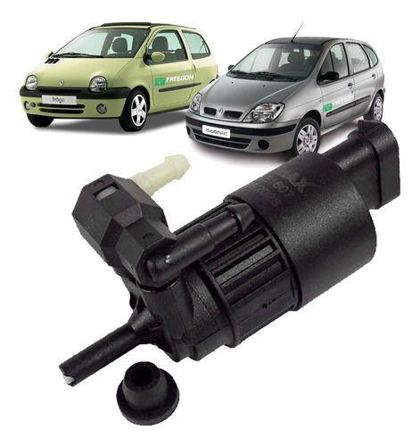 Imagem de Bomba esguicho água parabrisa renault laguna megane scenic twingo 1993 á 2011 12v bico fino 2 saídas