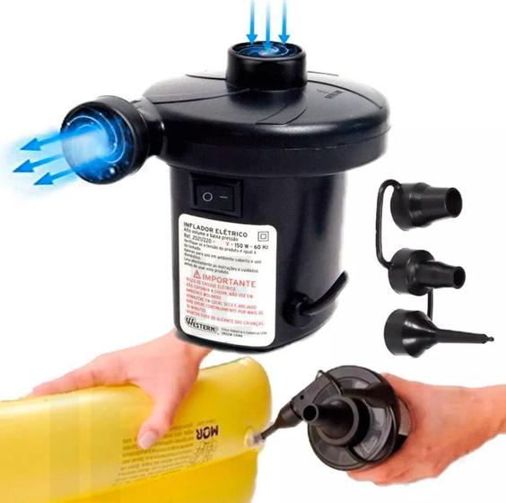 Bomba Inflador Elétrica Inflar Encher Colchão Menor preço em Bomba Inflador Elétrica Inflar Encher Colchão
