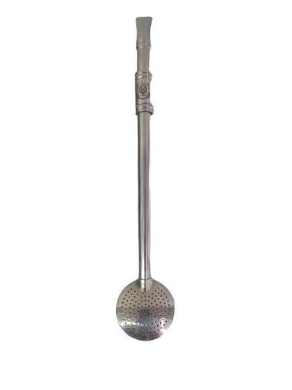 Imagem de Bomba Inox - 25cm - com bocal e com rosca - gravada BrasãoRS