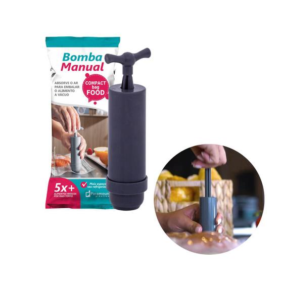 Imagem de Bomba Manual Unitária Para Compact Bag Food Saco A Vácuo Geladeira Refrigerador Freezer