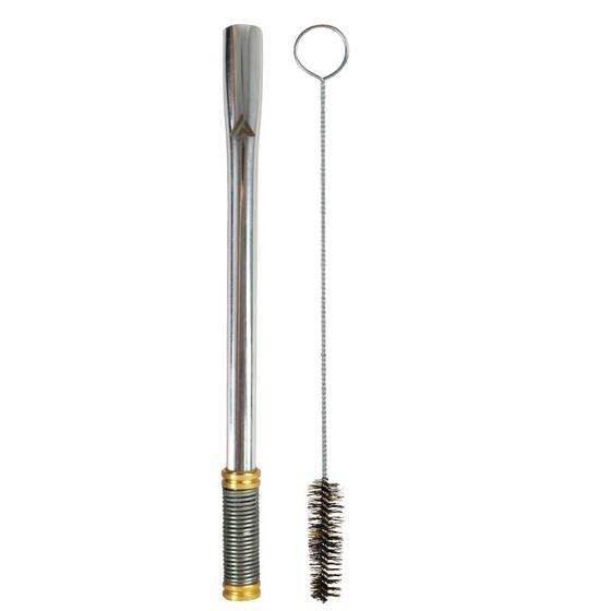 Bomba para Tereré de Inox Mola Externa Azarte Polida Cromada Menor preço em Bomba para Tereré de Inox Mola Externa Azarte Polida Cromada